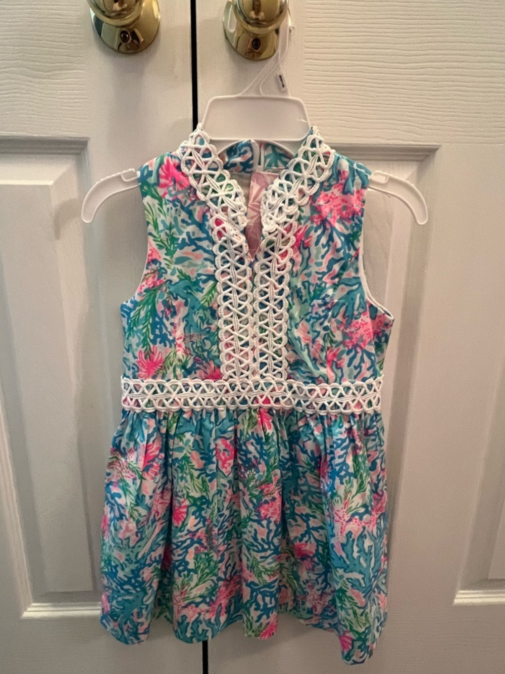 Lilly Pulitzer Hot Pink Logo Tag Dress